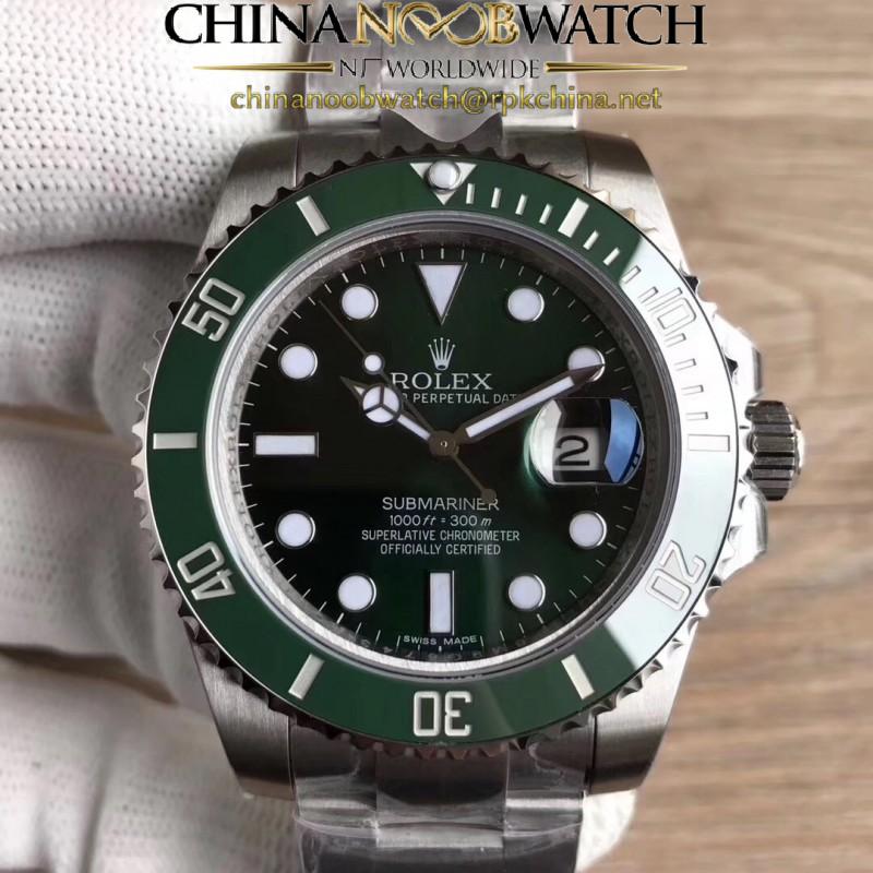 Replica Rolex Submariner Date 116610LV VR Stainless Steel Green Dial Swiss 2836-2