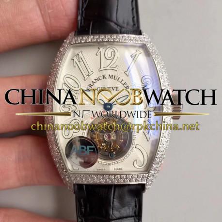 Replica Franck Muller Cintree Curvex Imperial Tourbillon 8880 T ABF Stainless Steel & Diamonds White Dial Swiss Tourbillon