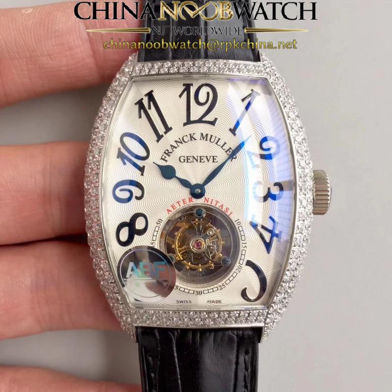 Replica Franck Muller Cintree Curvex Imperial Tourbillon 8880 T ABF Stainless Steel & Diamonds White Dial Swiss Tourbillon