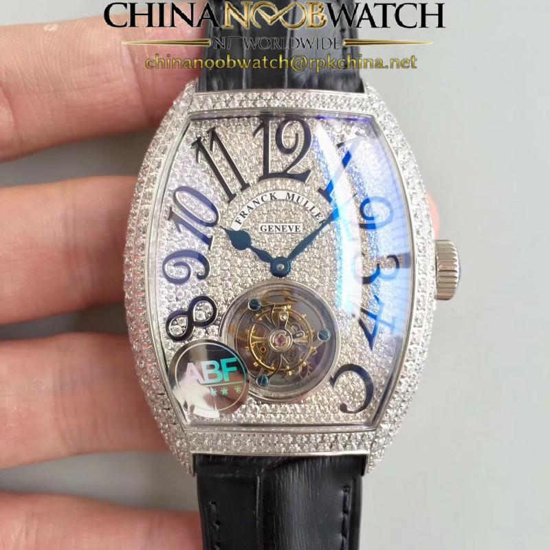 Replica Franck Muller Cintree Curvex Imperial Tourbillon 8880 T ABF Stainless Steel & Diamonds Diamond Dial Swiss Tourbillon