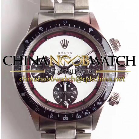 Replica Rolex Daytona Cosmograph Paul Newman 6241 N Stainless Steel White Dial Valjoux 72