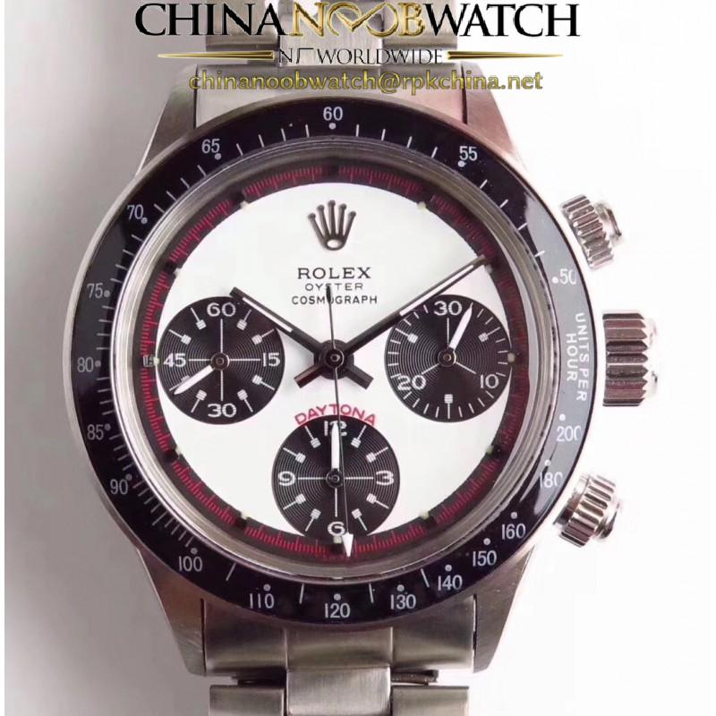 Replica Rolex Daytona Cosmograph Paul Newman 6241 N Stainless Steel White Dial Valjoux 72