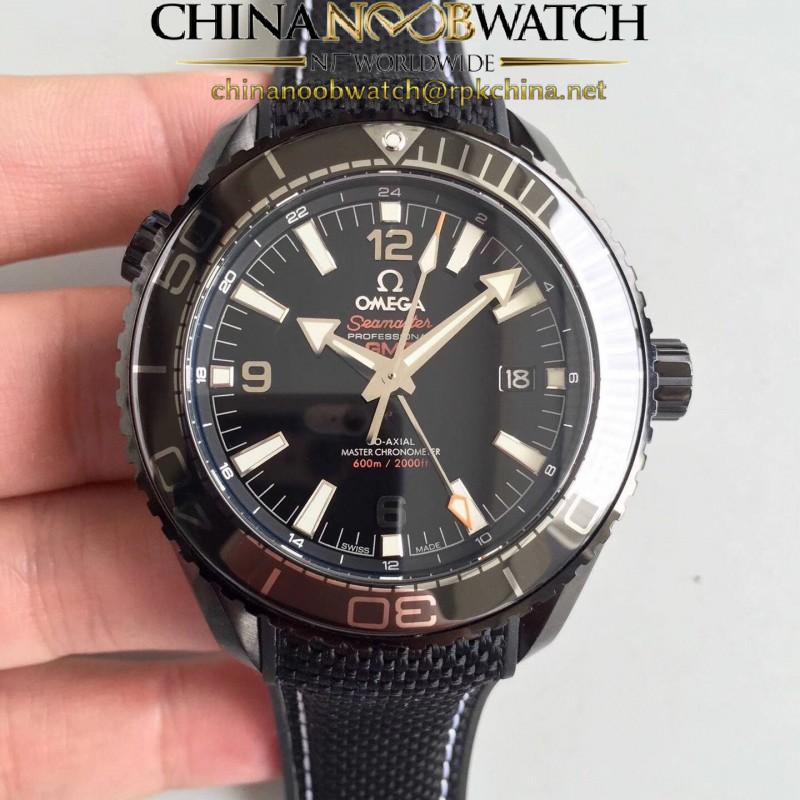 Replica Omega Seamaster Planet Ocean 600M GMT Deep Black 215.92.46.22.01.001 JH PVD Black Dial Swiss 8906