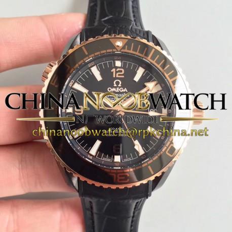 Replica Omega Seamaster Planet Ocean 600M GMT Deep Black 215.63.46.22.01.001 JH PVD Black Dial Swiss 8906