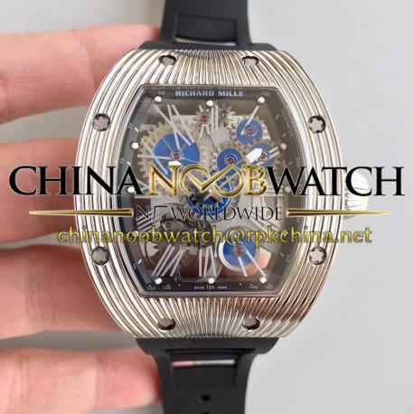 Replica Richard Mille RM018 Tourbillon Hommage A Boucheron N Stainless Steel Blue Skeleton Dial M6T51