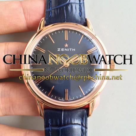 Replica Zenith Elite 6150 150TH Anniversary 18.2270.6150/01.C498 ND Rose Gold Blue Dial Swiss Elite 6150