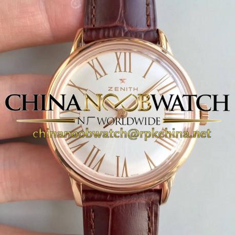 Replica Zenith Elite 6150 150TH Anniversary 18.2270.6150/01.C498 ND Rose Gold Silver Dial Swiss Elite 6150