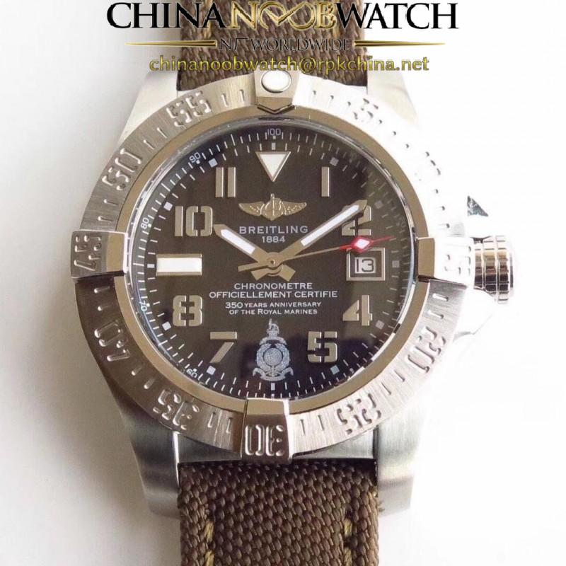 Replica Breitling Avenger Seawolf Royal Marines 350 Years Anniversary N Stainless Steel Black Dial Swiss 2836-2