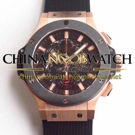 Replica Hublot Big Bang Aero Bang Gold 311.PX.1180.GR HB Rose Gold Black Skeleton Dial Swiss HUB4100