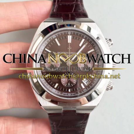 Replica Vacheron Constantin Overseas Chronograph 5500V/110A-B147 JF Stainless Steel Chocolate Dial Swiss 7750