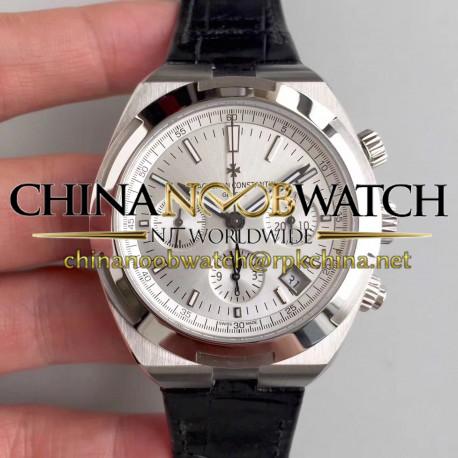 Replica Vacheron Constantin Overseas Chronograph 5500V/110A-B075 JF Stainless Steel Silver Dial Swiss 7750