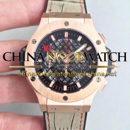 Replica Hublot Big Bang Aero Bang Gold 311.PX.1180.GR HB Rose Gold Black Skeleton Dial Swiss HUB4100