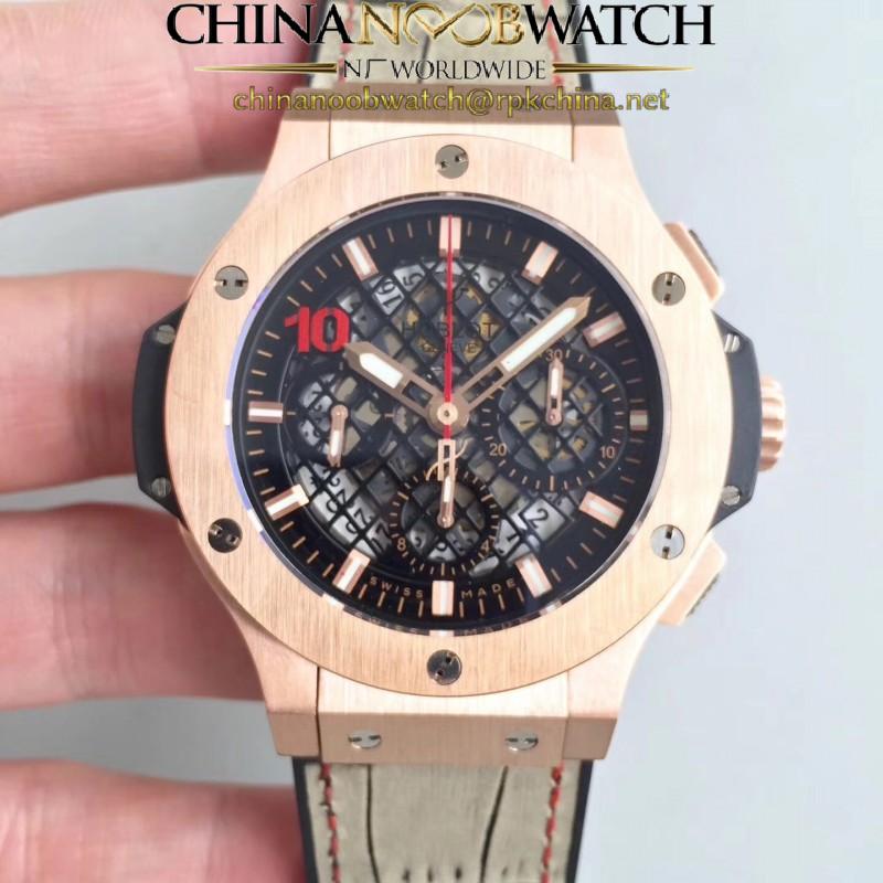 Replica Hublot Big Bang Aero Bang Gold 311.PX.1180.GR HB Rose Gold Black Skeleton Dial Swiss HUB4100