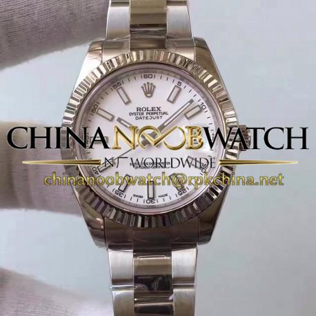 Replica Rolex Datejust II 116334 2018 41MM EW Stainless Steel White Dial Swiss 3136