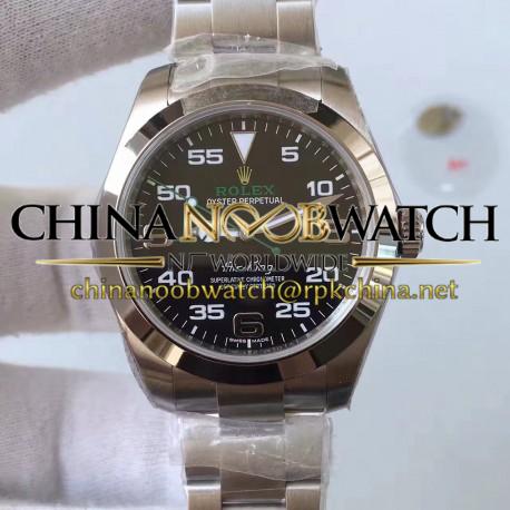 Replica Rolex Air-King 116900 V7 2018 Stainless Steel Black Dial Swiss 2836-2