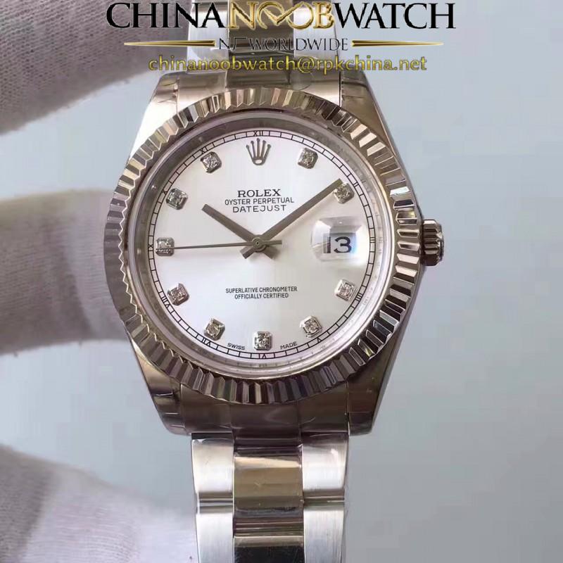 Replica Rolex Datejust II 116334 2018 41MM EW Stainless Steel Rhodium Dial Swiss 3136