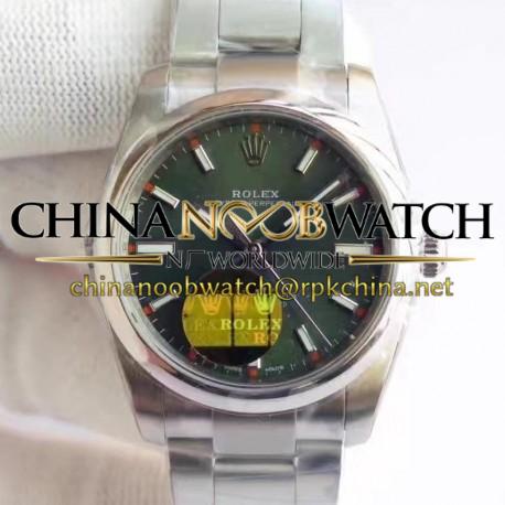 Replica Rolex Oyster Perpetual 39 114300 2018 UB Stainless Steel Green Dial Swiss 2836-2