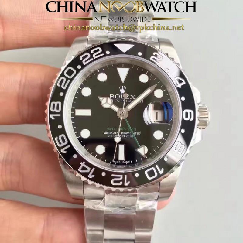 Replica Rolex GMT-Master II 116710LN V7 Stainless Steel Black Dial Swiss 2836-2