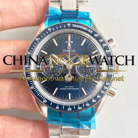 Replica Omega Speedmaster Moonwatch Moonphase Chronograph 304.33.44.52.03.001 BF Stainless Steel Blue Dial Swiss 9300