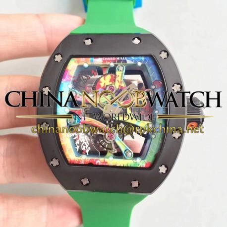 Replica Richard Mille RM068-01 Tourbillon Kongo KV Ceramic Multicolored Skeleton Dial M8215