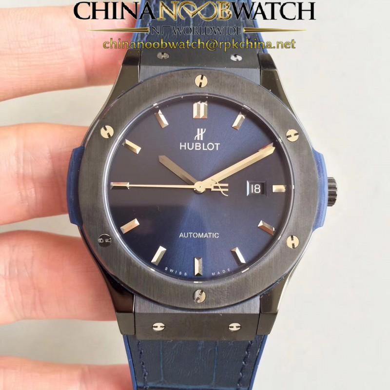 Replica Hublot Classic Fusion Ceramic Blue 511.CM.7170.LR SR Ceramic Blue Dial Swiss HUB1112