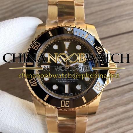 Replica Rolex Submariner Date 116618LN VR 18K Yellow Gold Wrapped Black Dial Swiss 2836-2