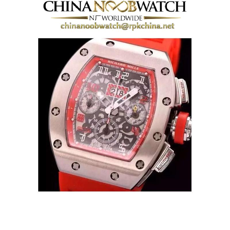 Replica Richard Mille RM011-FM Felipe Massa Chronograph Titanium Red Dial Swiss 7750