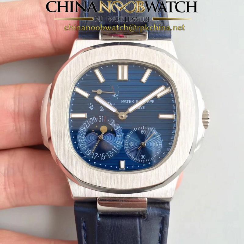 Replica Patek Philippe Nautilus Moonphase 5712G-001 N Stainless Steel Blue Dial Swiss 240 PS IRM C LU