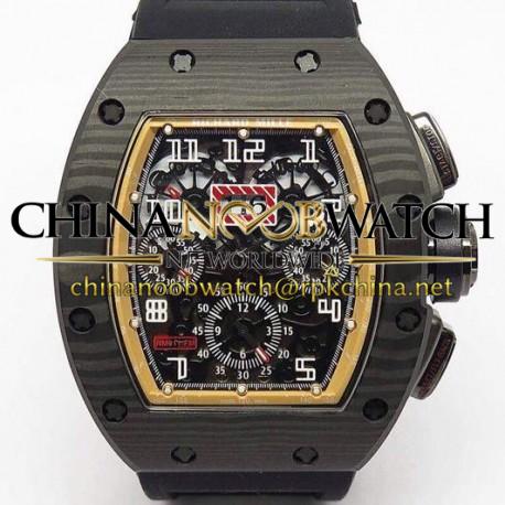 Replica Richard Mille RM011-FM Felipe Massa Chronograph Forged Carbon Yellow Dial Swiss 7750