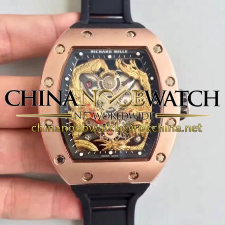 Replica Richard Mille RM57-01 Jackie Chan Rose Gold Yellow Gold Dial M9015