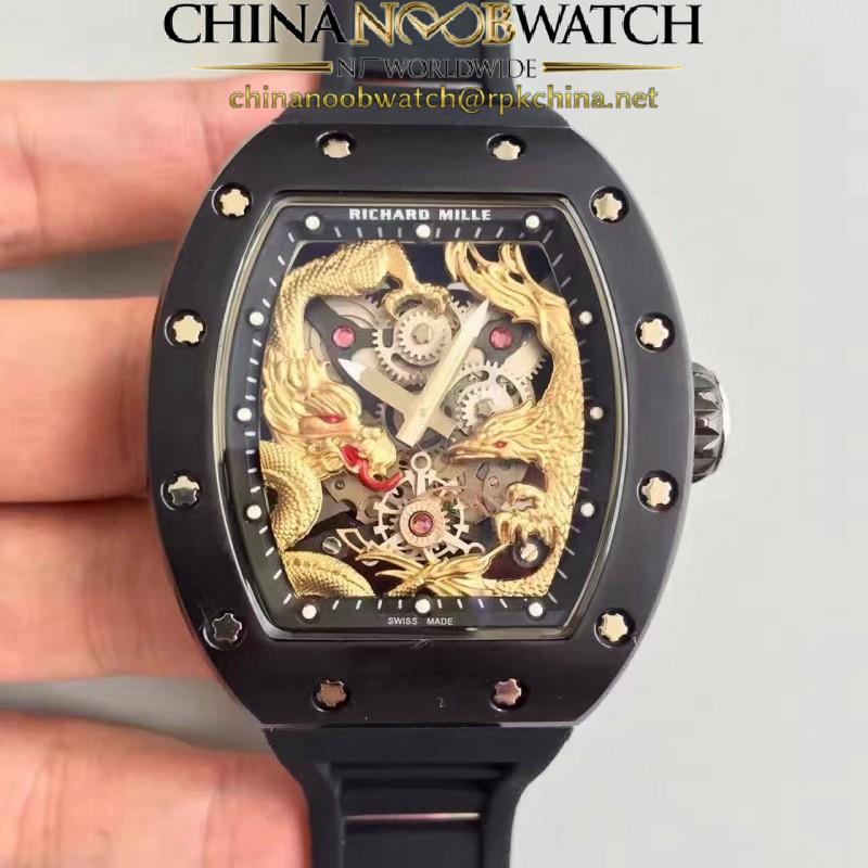 Replica Richard Mille RM57-01 Jackie Chan PVD Yellow Gold Dial Dial M9015