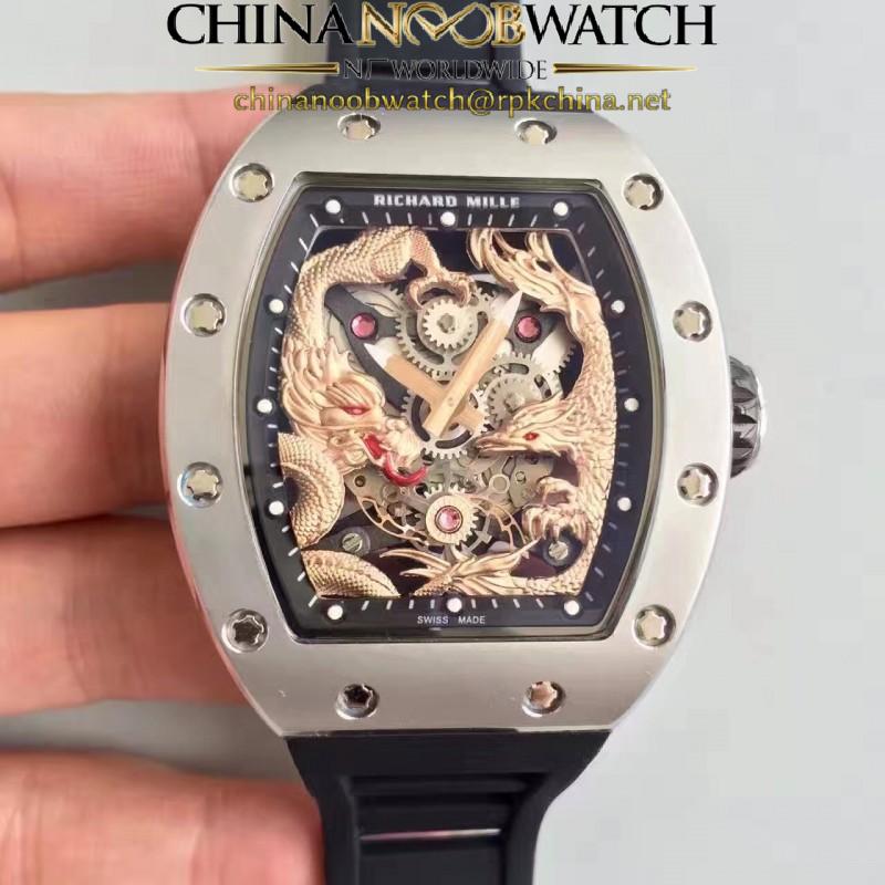 Replica Richard Mille RM57-01 Jackie Chan Stainless Steel Rose Gold Dial M9015