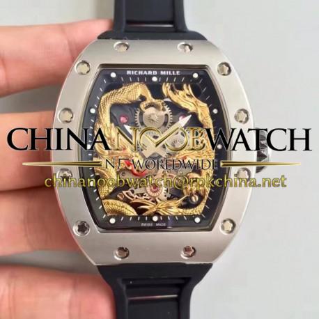 Replica Richard Mille RM57-01 Jackie Chan Stainless Steel Yellow Gold Dial M9015