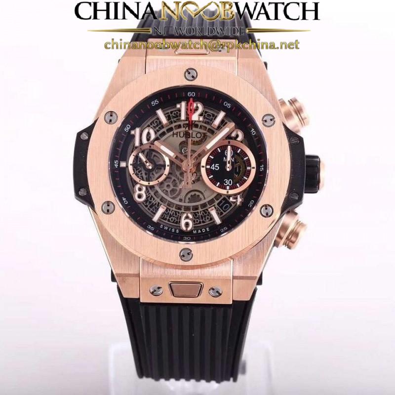 Replica Hublot Big Bang Unico King Gold 411.OX.1180.RX N Rose Gold Skeleton Dial Swiss HUB1242