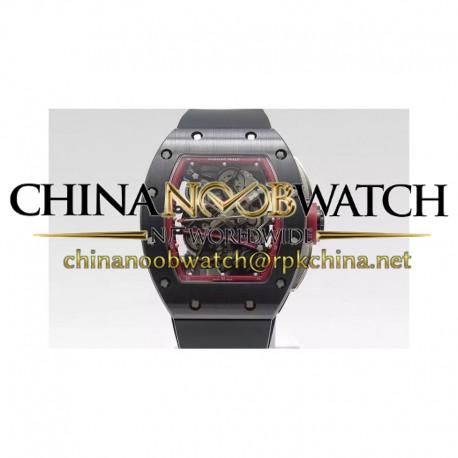 Replica Richard Mille RM59-01M Black Ceramic Red Skeleton Dial M8215