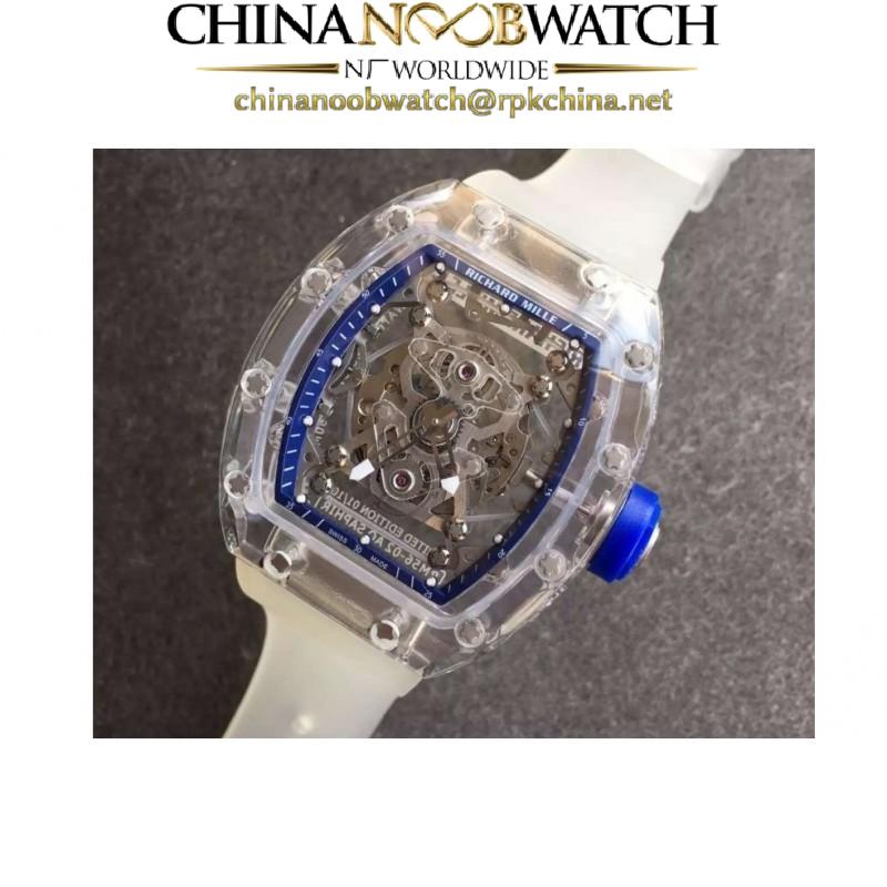 Replica Richard Mille RM056-02 Shappire Blue & Skeleton Dial M9015