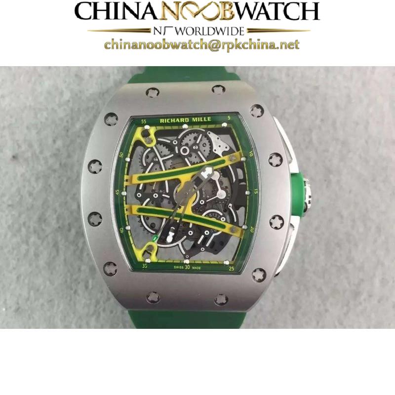 Replica Richard Mille RM61 Titanium Green Skeleton Dial M9015