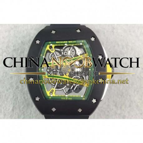 Replica Richard Mille RM61 PVD Green Skeleton Dial M9015