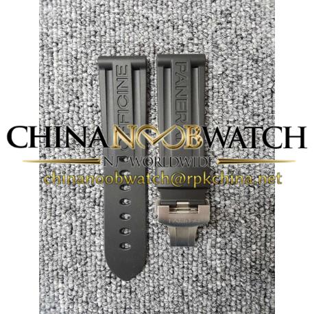 Replica Panerai Black Rubber Strap 24MM