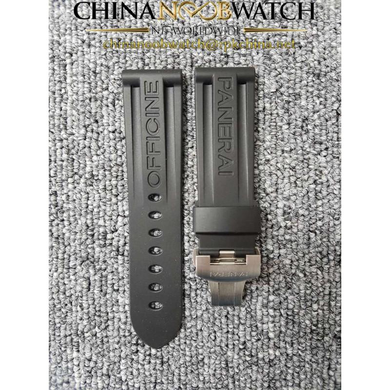 Replica Panerai Black Rubber Strap 24MM