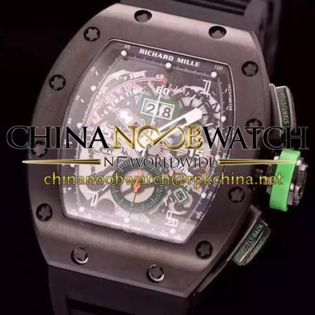 Replica Richard Mille RM011-01 R Mancini Chronograph Forged Carbon Black Dial Swiss 7750