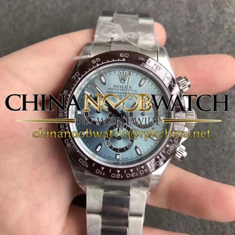 Replica Rolex Daytona Cosmograph 116506 N Stainless Steel Ice Blue Dial Swiss 7750 Run 6@SEC