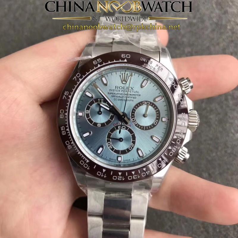 Replica Rolex Daytona Cosmograph 116506 N Stainless Steel Ice Blue Dial Swiss 7750 Run 6@SEC