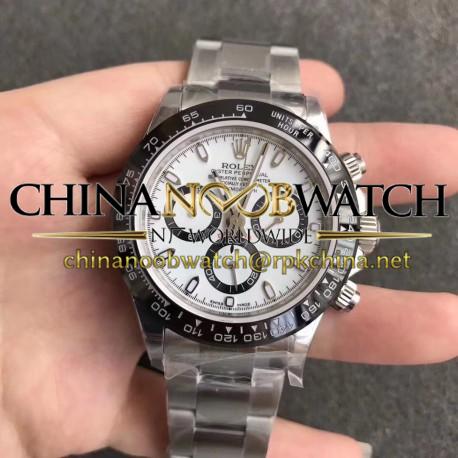 Replica Rolex Daytona Cosmograph 116500LN N Stainless Steel White Dial Swiss 7750 Run 6@SEC