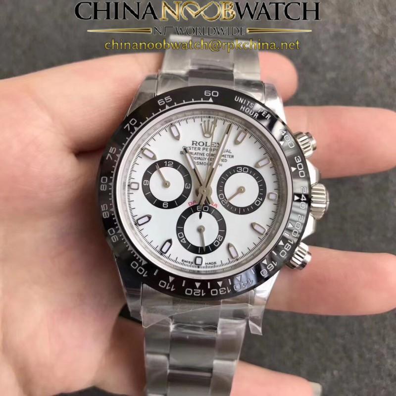 Replica Rolex Daytona Cosmograph 116500LN N Stainless Steel White Dial Swiss 7750 Run 6@SEC