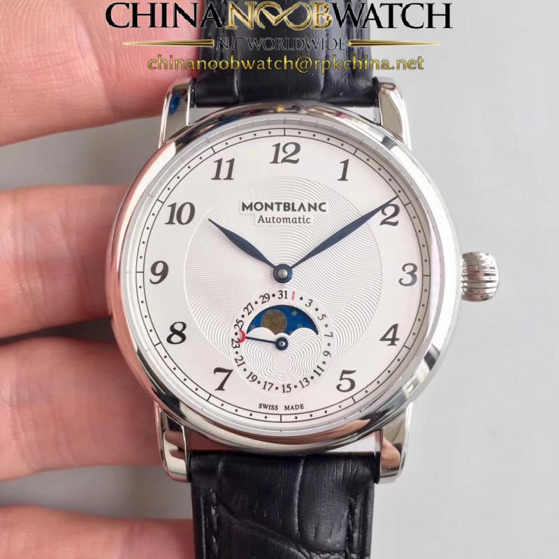 Replica Montblanc Star Legacy Moonphase 42MM U0116508 N Stainless Steel White Dial Swiss MB 24.19
