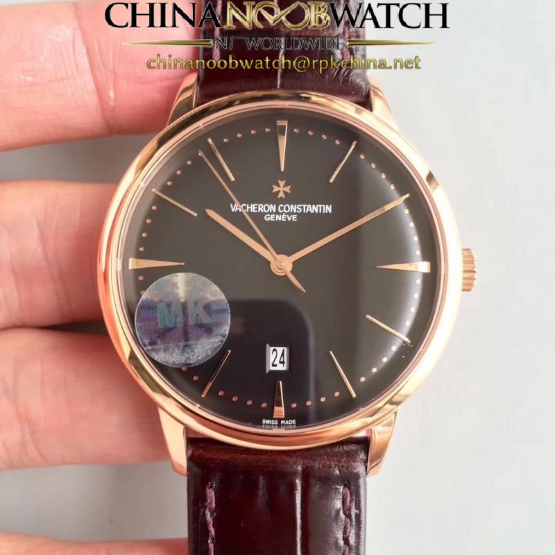 Replica Vacheron Constantin Patrimony 85180/000R-9166 MK Rose Gold Black Dial Swiss 2450 Q6