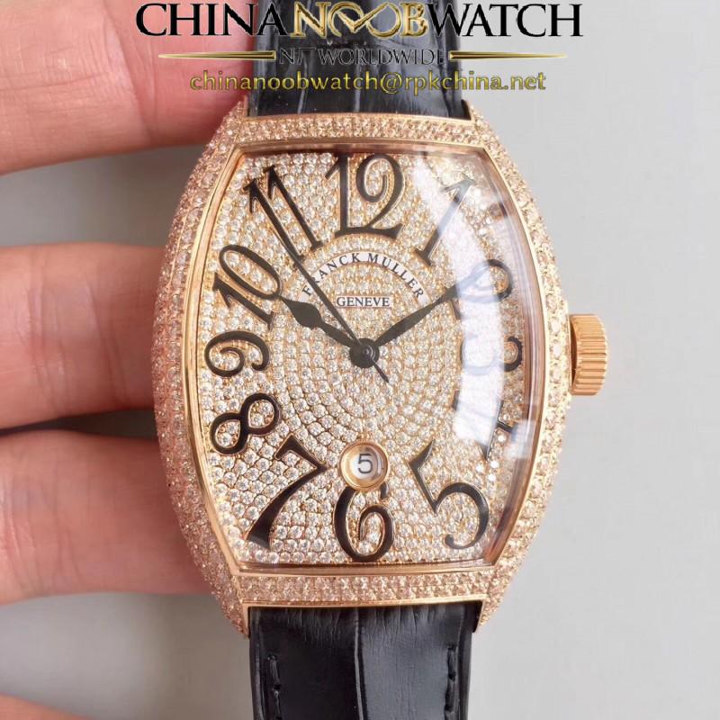 Replica Franck Muller 8880 SC DT FM Rose Gold & Diamonds Diamond Dial M8215