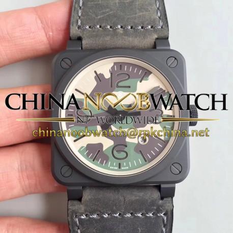 Replica Bell & Ross BR 03-92 Black Camo BR PVD Grey Safari Dial M9015