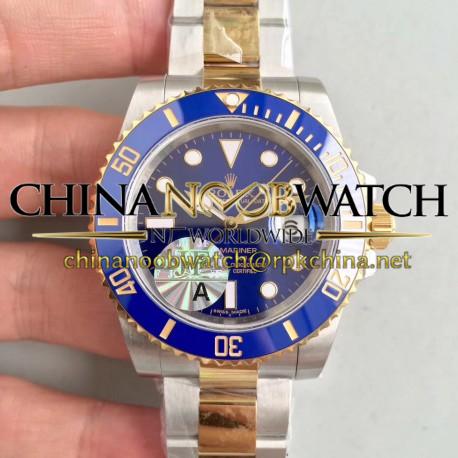 Replica Rolex Submariner Date 116613LB JF Yellow Gold & Stainless Steel Blue Dial Swiss 3135